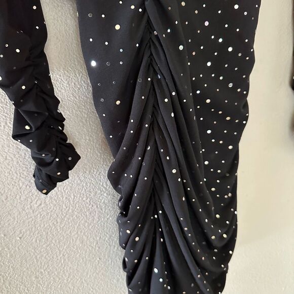 Lucy in the Sky Josie Twinkling Open Back Dress Black Size Small - Picture 6 of 9